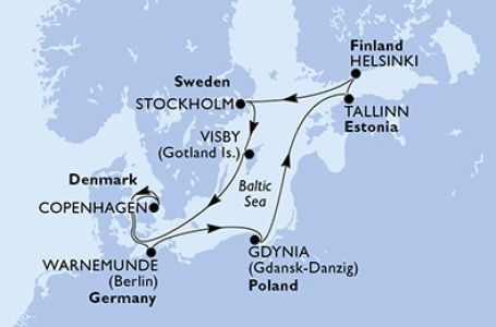 10 дни Дания, Германия, Полша, Естония, Финландия, Швеция