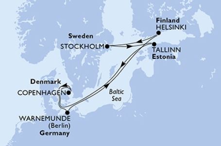 7 дни Дания, Германия, Финландия, Швеция, Естония