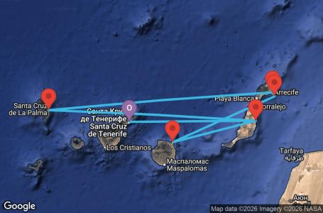 Маршрут на круиз Canary Islands, Spain - TCI07A4R