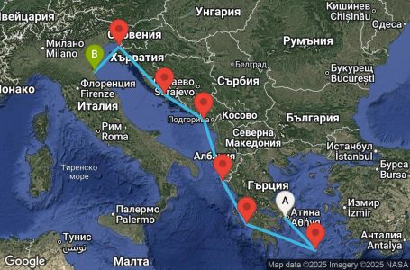 Маршрут на круиз Europe - Other (PIR/RAV) - GMEU07CNNPIRRAV