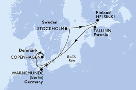 7 дни Дания, Германия, Швеция, Финландия, Естония