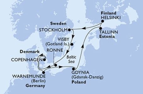 11 дни Дания, Германия, Полша, Естония, Финландия, Швеция