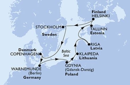 10 дни Германия, Полша, Литва, Латвия, Естония, Финландия, Швеция, Дания