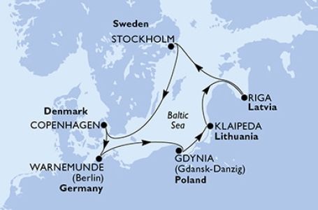 7 дни Германия, Полша, Литва, Латвия, Швеция, Дания