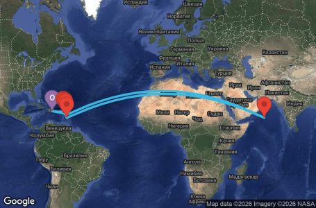 Маршрут на круиз Antilles - SDQ07A1O