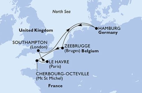 7 дни Великобритания, Германия, Белгия, Франция