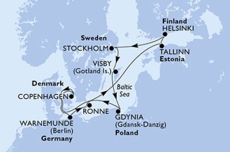 11 дни Дания, Германия, Естония, Финландия, Швеция, Полша