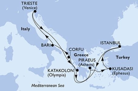 9 дни Егейско и Адриатическо море от Атина
