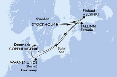 7 дни Дания, Германия, Финландия, Швеция, Естония