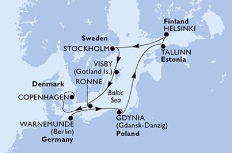 10 дни Германия, Полша, Естония, Финландия, Швеция, Дания